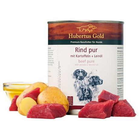Влажный корм для собак Hubertus Gold говядина с картофелем 800г