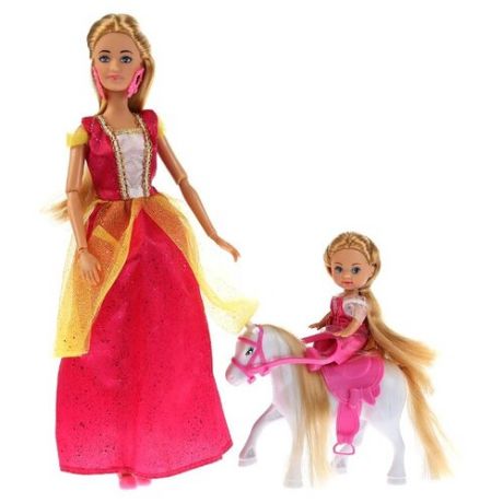 Кукла Карапуз София с дочерью на лошадке, 29 см, 66325-20-S-BB