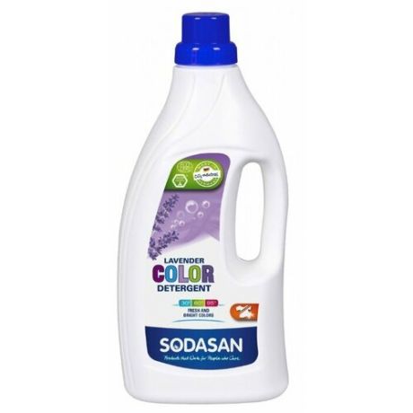 Жидкость SODASAN для цветных тканей Лаванда, 1.5 л, бутылка