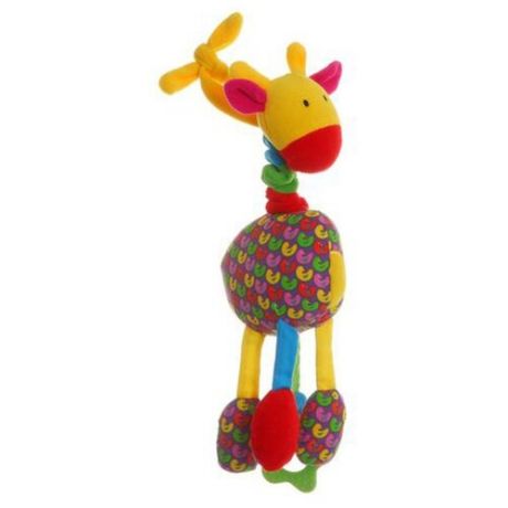 Подвесная игрушка BONDIBON Жираф музыкальный (ВВ1295) желтый/красный