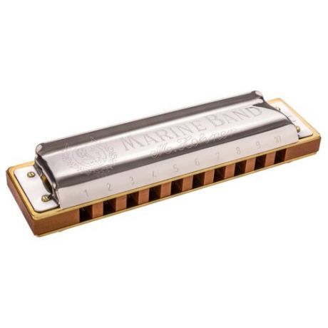 Губная гармошка Hohner Marine Band 1896/20 (M1896046X) EB, серебристый