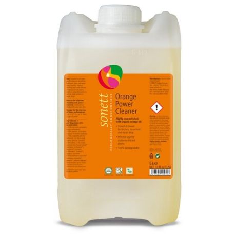 Orange Power Cleaner средство для удаления жирных загрязнений с маслом апельсиновой корки Sonett 5000 мл