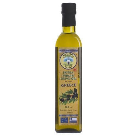 Monastery olives Масло оливковое Extra Virgin, стеклянная бутылка 0.5 л