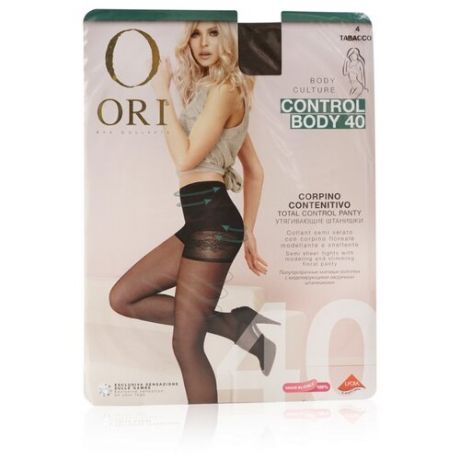 Колготки ORI Control Body 40 den, размер 2-S, tabaco (серый)