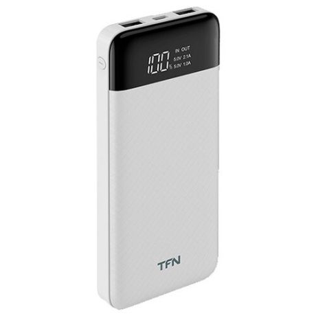 Аккумулятор TFN Slim Duo LCD 10000 мАч белый
