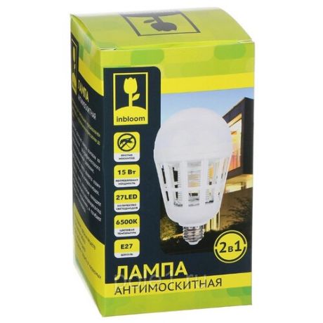 Электрическая ловушка Inbloom Лампа LED антимоскитная E 27 белый