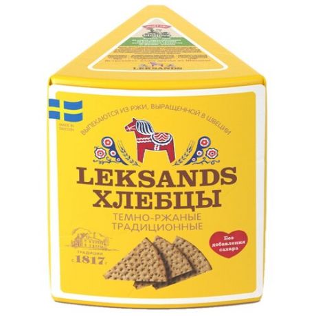 Хлебцы темно-ржаные Leksands традиционные 200 г