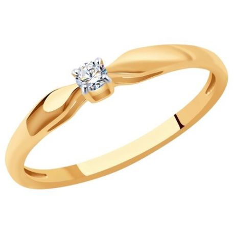 SOKOLOV Помолвочное кольцо из золота с бриллиантом 1011362, размер 15.5