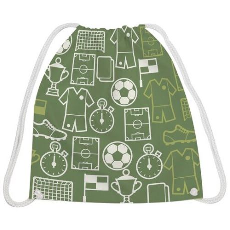 JoyArty Рюкзак-мешок Атрибуты футбола (bpa_36802075) зеленый