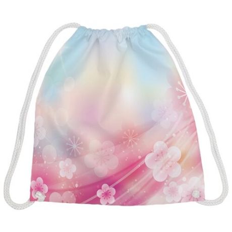 JoyArty Рюкзак-мешок Шлейф цветов (bpa_27534) розовый/голубой