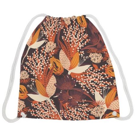 JoyArty Рюкзак-мешок Осенние цветы (bpa_70672) коричневый