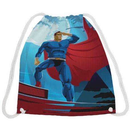 JoyArty Рюкзак-мешок Супермен в прожекторах (bpa_23742) синий/красный