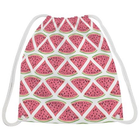 JoyArty Рюкзак-мешок Арбузный орнамент (bpa_47785) розовый