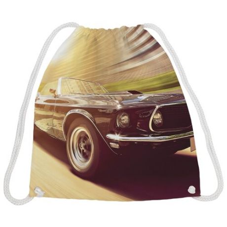 JoyArty Рюкзак-мешок Скоростной автомобиль (bpa_30055) бежевый/коричневый