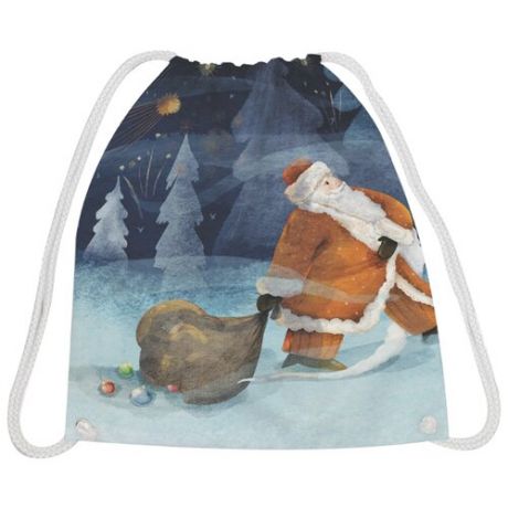 JoyArty Рюкзак-мешок Дед Мороз с подарками (bpa_78031) синий