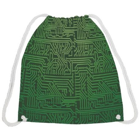 JoyArty Сумка-рюкзак Печатная плата (bpa_27590) зеленый