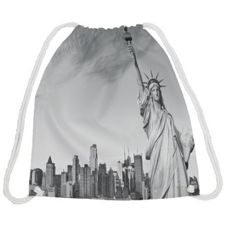 JoyArty Сумка-рюкзак Статуя Свободы у города (bpa_38184) серый