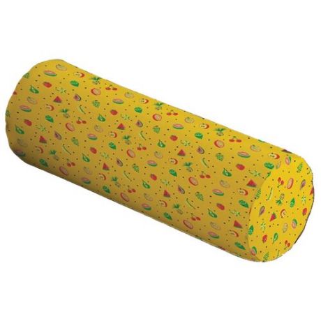 Подушка декоративная JoyArty Маленькие фрукты, 45 х 16 см (pcu_71724) желтый