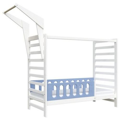 Кровать детская Jimmy Loft Gamma односпальная, размер (ДхШ): 185.6х92 см, спальное место (ДхШ): 180х80 см, каркас: массив дерева, цвет: белый/голубой