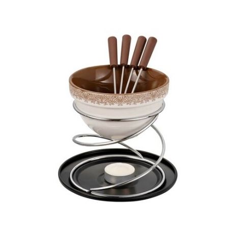GIPFEL Набор для приготовления шоколадного фондю Minor на 4 персоны, 8 предметов коричневый