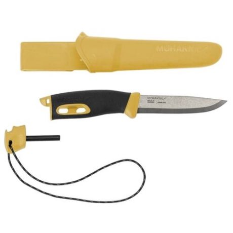 Нож MORAKNIV Companion Spark с чехлом черный/желтый