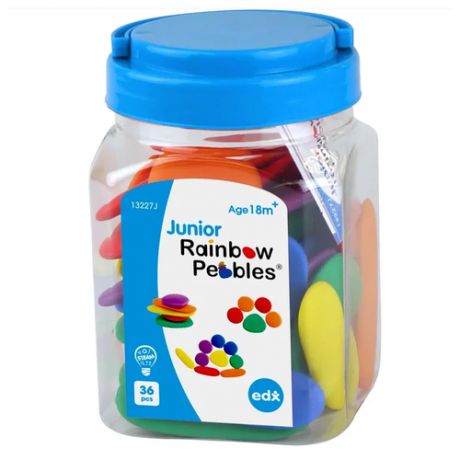 Счетный материал Edx Education Junior Rainbow Pebbles 13227J разноцветный