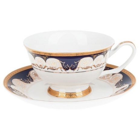 Best Home Porcelain Набор чайных пар "Indigo" 4 предмета, 200 мл (подарочная упаковка)