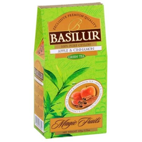 Чай зеленый Basilur Magic fruits Apple&Cinnamon, 100 г