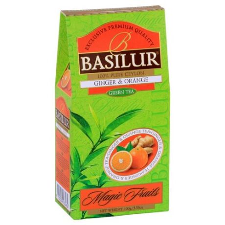 Чай зеленый Basilur Magic fruits Ginger&orange, 100 г