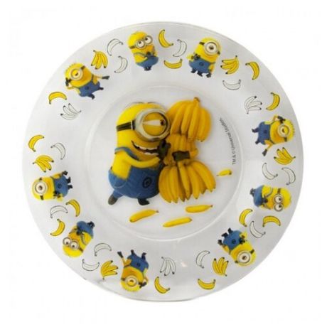 ОСЗ Тарелка десертная Миньоны 19.6 см прозрачный/желтый/синий