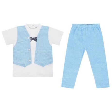 Комплект одежды Leader Kids размер 80, белый/голубой