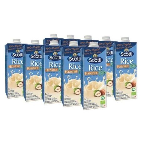 Рисовый напиток Riso Scotti Rice с лесным орехом Bio 3%, 1 л, 10 шт.