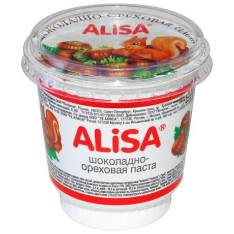 Alisa Шоколадно-ореховая паста 350 г