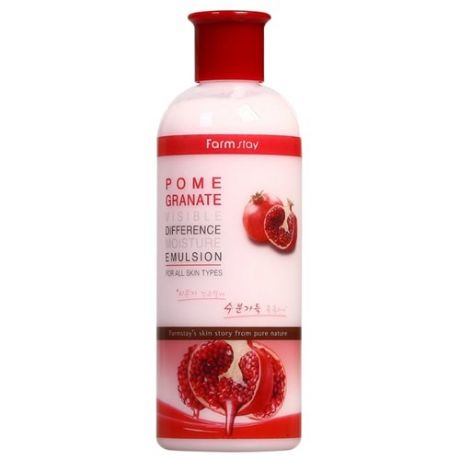 Farmstay Visible Difference Moisture Emulsion Pomegranate Увлажняющая эмульсия для лица с экстрактом граната, 350 мл