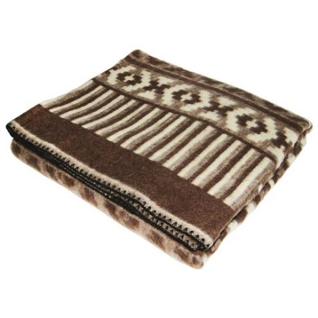 Одеяло ARLONI Ацтеки шерстяной, теплое, 170 х 205 см (коричневый)
