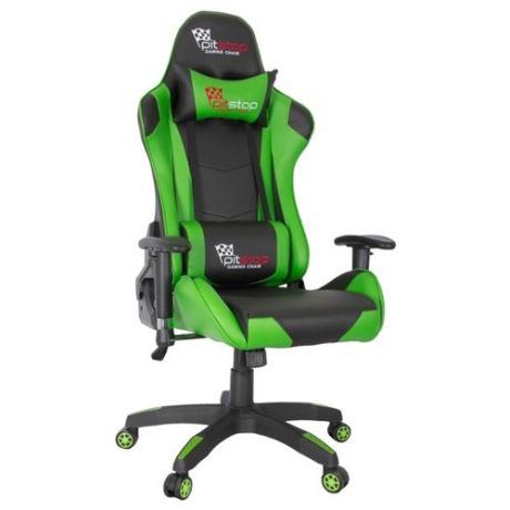 Компьютерное кресло College CLG-801LXH игровое, обивка: искусственная кожа, цвет: черный/зеленый