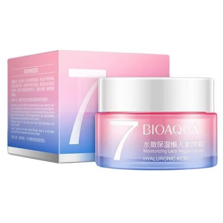BioAqua B7 Moisturizing Lazy Vegan Cream Hyaluronic acid Увлажняющий крем для лица, 50 г