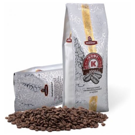 Кофе в зернах Конунг Бразилия Bourbon, арабика, 1 кг