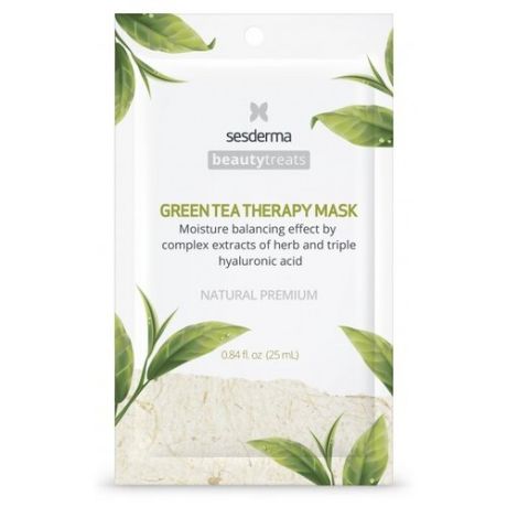 SesDerma Beauty Treats Маска увлажняющая Green tea therapy, 25 мл