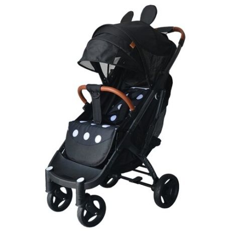 Прогулочная коляска Yoya Plus Pro Max 2020 (дожд., москит., подстак., бампер, сумка-чехол, корзина д/покупок, накидка на ножки, бампер, бамб. коврик) Микки/черная рама, цвет шасси: черный