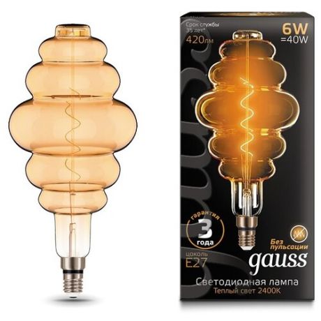 Лампа светодиодная gauss 158802006, E27, 6Вт