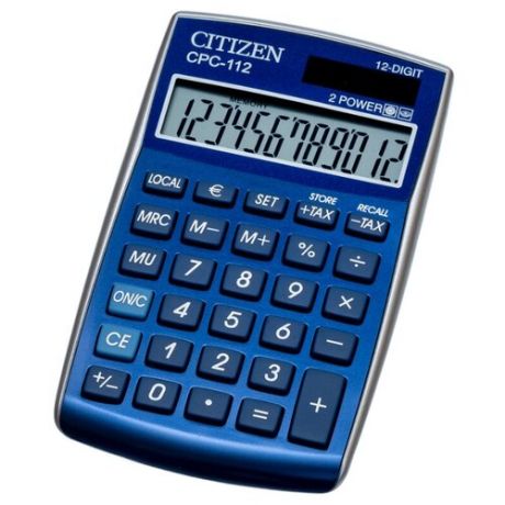 Калькулятор карманный CITIZEN CPC-112 синий