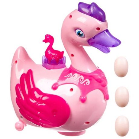 Развивающая игрушка Foods n'toys n'joy Утка (откладывает яйца) розовый