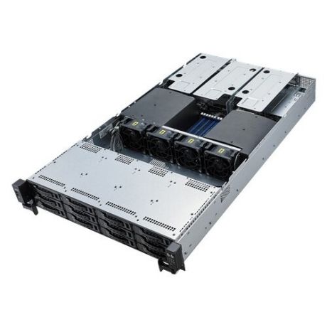 Сервер ASUS RS720-E9-RS12-E без процессора/без ОЗУ/без накопителей/количество отсеков 3.5" hot swap: 12/2 x 800 Вт/LAN 1 Гбит/c