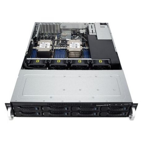 Сервер ASUS RS520-E9-RS8 без процессора/без ОЗУ/без накопителей/количество отсеков 2.5" hot swap: 10/2 x 800 Вт/LAN 1 Гбит/c