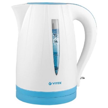 Чайник VITEK VT-7031, белый/голубой