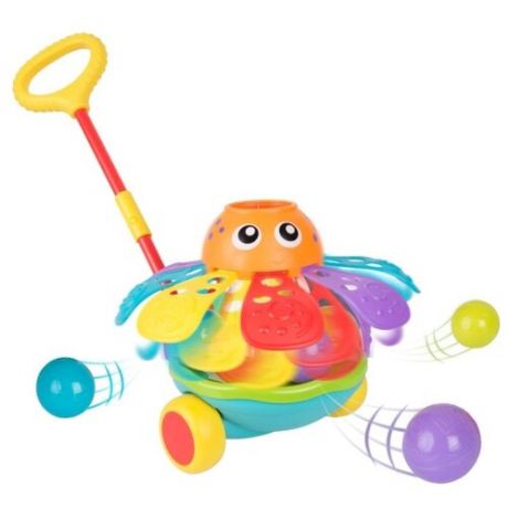 Каталка-игрушка Playgro Push Along Ball Popping Octopus разноцветный