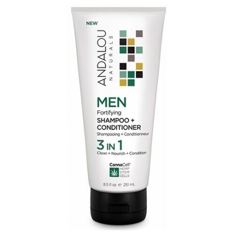 Andalou Naturals шампунь+кондиционер Men Fortifying Canna Cell 3 in 1 251 мл