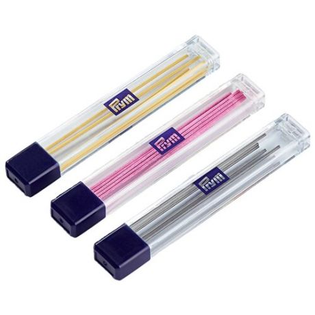 Prym запасные грифели для механического маркировочного карандаша, 18 шт. желтый/черный/розовый яркий