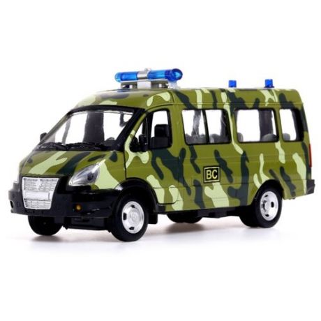 Микроавтобус Play Smart Автопарк Военный (9689-A) 1:28 18 см зеленый камуфляж